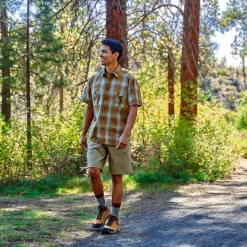 Filson Men's Short Sleeve Feather Cloth Shirt -Royal Robbins Sales 10335804x1220001 vFeature