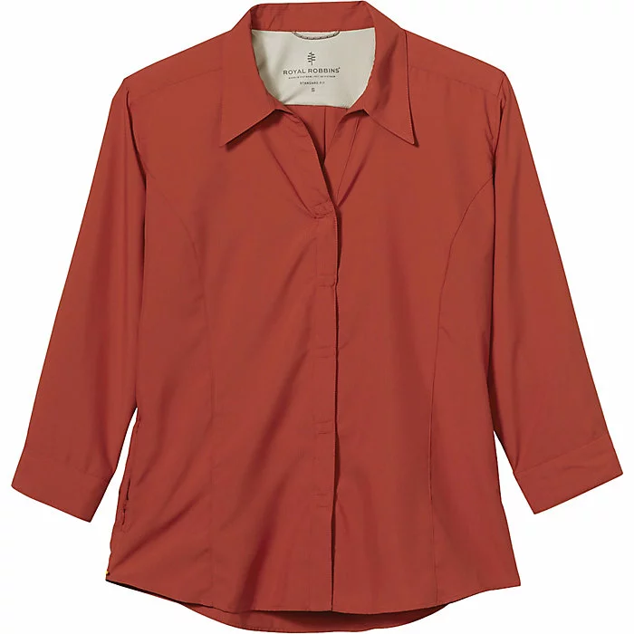 Royal Robbins Women's Expedition Chill Stretch 3/4 Sleeve Shirt 2 Royal Robbins Women's Expedition Chill Stretch 3/4 Sleeve Shirt - Image 2