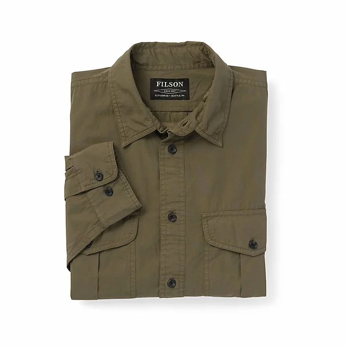 Filson Men's Washed Feather Cloth Shirt 3 Filson Men's Washed Feather Cloth Shirt - Image 3