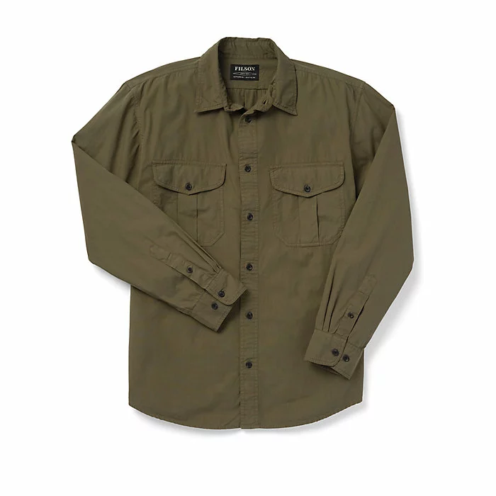 Filson Men's Washed Feather Cloth Shirt 1 Filson Men's Washed Feather Cloth Shirt