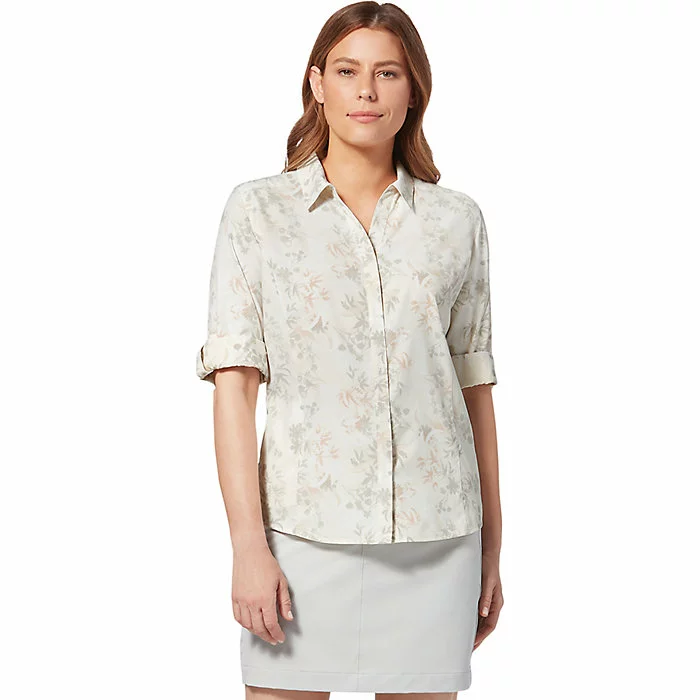 Royal Robbins Women's Expedition II Printed 3/4 Sleeve Shirt 1 Royal Robbins Women's Expedition II Printed 3/4 Sleeve Shirt